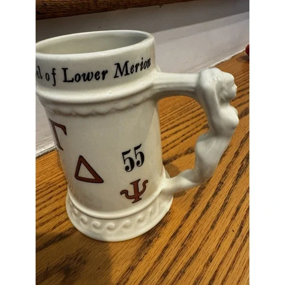 Vtg Gamma Del Of Lower Merion Mug Stein Lady On Handle 1955 Juk-Juk Pennsylvania